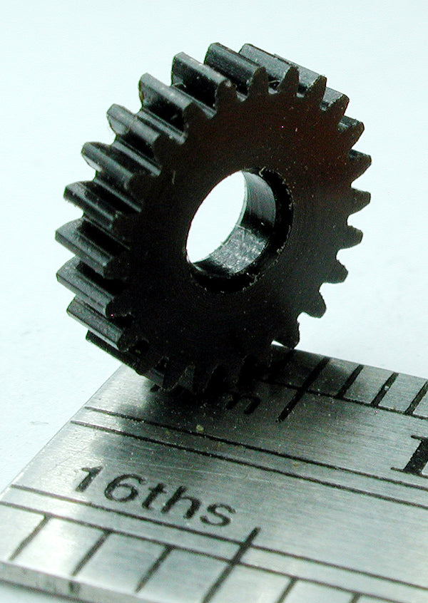 Worm Gear, 72DP x 24 Teeth x 9.2mm OD x 0.085" Face x 3.0mm Bore, Delrin