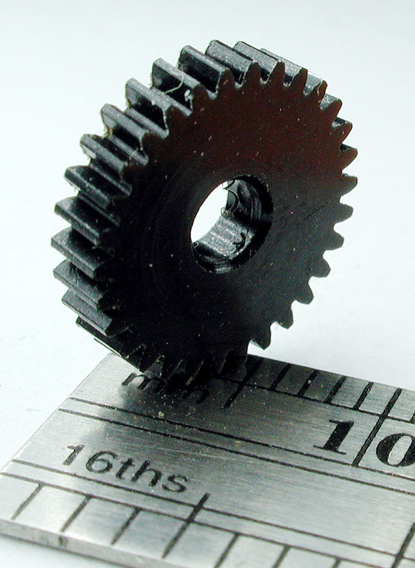 Worm Gear, 72DP x 30 Teeth x 11.3mm OD x 0.085" Face x 3.0mm Bore, Delrin