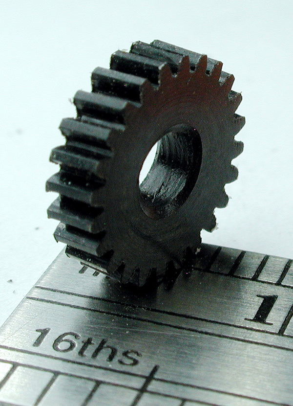 Reverse Worm Gear, 72DP x 24 Teeth x 9.2mm OD x 0.085" Face x 1/8" Bore, Delrin