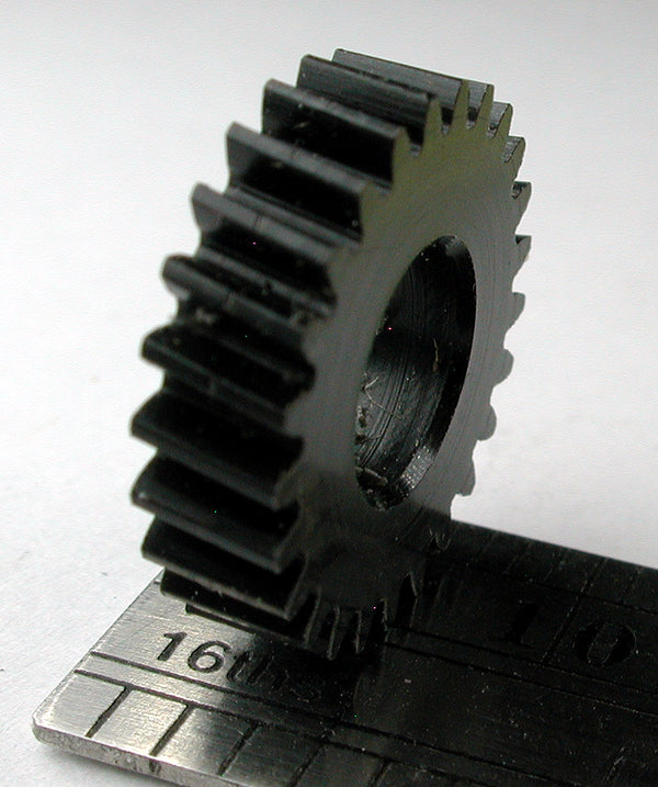 Worm Gear, 2 Lead, 0.5mod x 25 Teeth x 13.5mm OD x 0.234" Face x 5.8mm Bore, Delrin