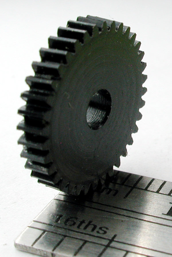 Reverse Worm Gear, 72DP x 36 Teeth x 13.4mm OD x 0.085" Face x 3.0mm Bore, Delrin