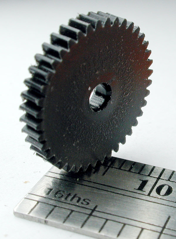 Spur Gear, 72DP x 40 Teeth x 14.8mm OD x 0.085" Face x 3/32" Bore, Delrin