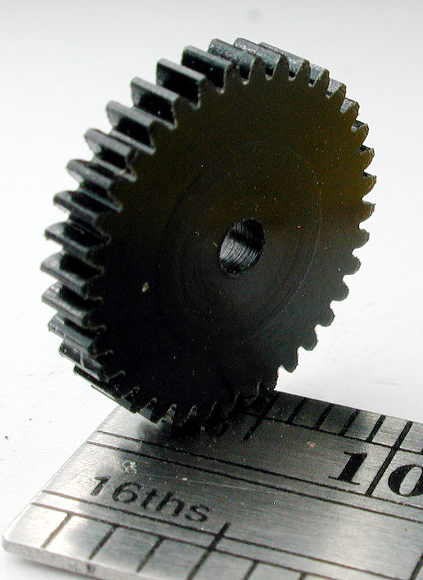 Spur Gear, 72DP x 36 Teeth x 13.4mm OD x 0.085" Face x 2.0mm Bore, Delrin