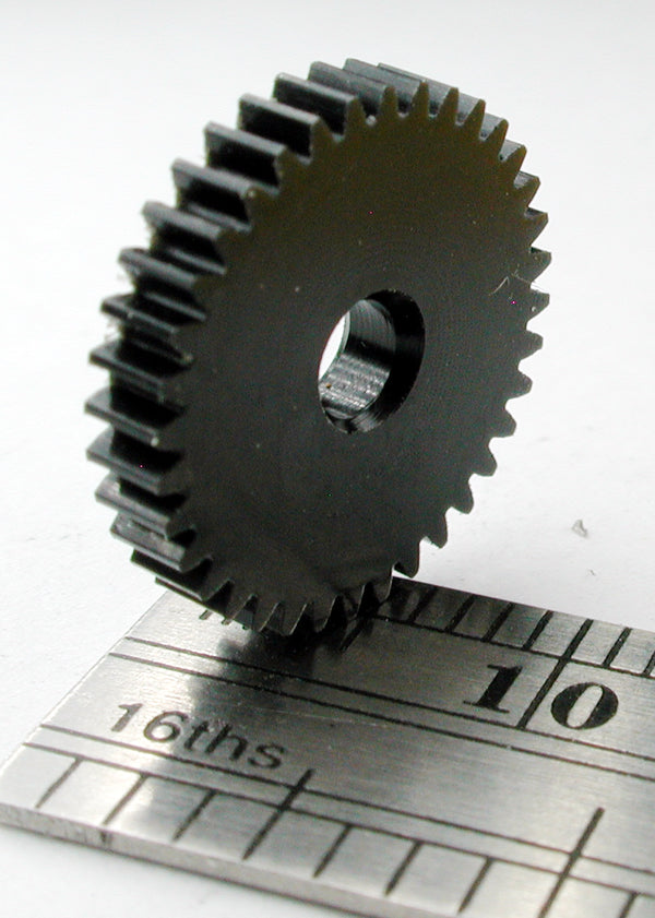 Spur Gear, 72DP x 36 Teeth x 13.4mm OD x 0.085" Face x 3.0mm Bore, Delrin