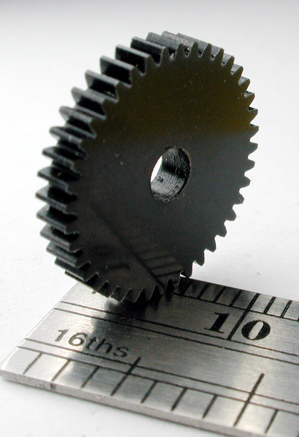 Spur Gear, 72DP x 40 Teeth x 14.8mm OD x 0.085" Face x 3.0mm Bore, Delrin