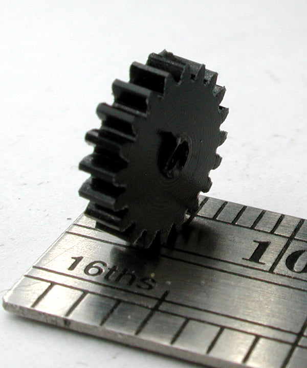 Spur Gear, 0.4mod x 20 Teeth x 8.8mm OD x 0.080" Face x 1.5mm Bore, Delrin