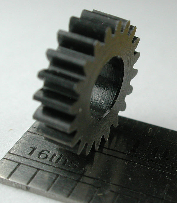 Reverse Worm Gear, 0.5mod x 20 Teeth x 11.0mm OD x 0.118" Face x 5.0mm Bore, Delrin