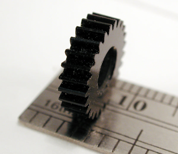 Reverse Worm Gear, 0.4mod x 25 Teeth x 11.0mm OD x 0.118" Face x 5.0mm Bore, Delrin