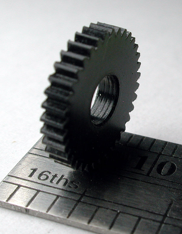 Spur Gear, 0.3mod x 35 Teeth x 11.0mm OD x 0.150" Face x 2.5mm Bore, Delrin