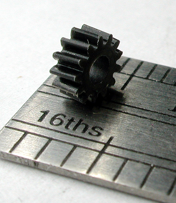 Worm Gear, 0.3mod x 13 Teeth x 4.5mm OD x 0.079" Face x 2.0mm Bore, Delrin