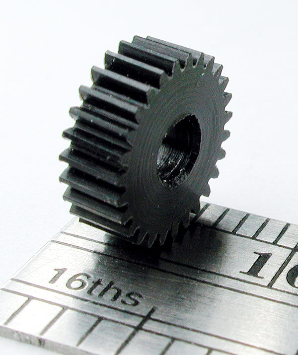 Worm Gear, 0.3mod x 27 Teeth x 8.5mm OD  x 0.118" Face x 3.0mm Bore, Delrin