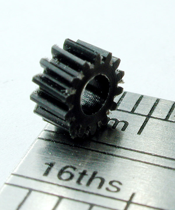 Worm Gear, 0.3mod x 14 Teeth x 4.8mm OD x 0.099" Face x 2.5mm Bore, Delrin