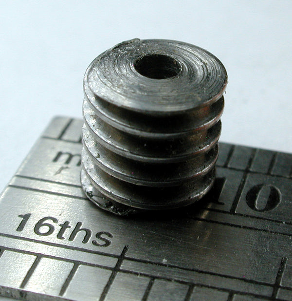 Worm, Steel, LH, 0.4mod, 1.8mm  bore x 6mm OD x 0.235" L