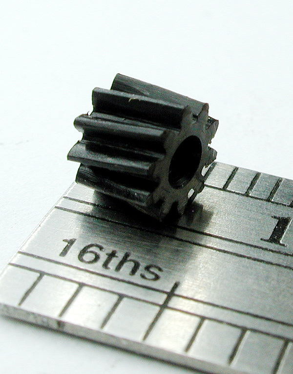 Reverse Worm Gear, 3 Lead, 0.4mod x 10 Teeth x 5.0mm OD x 0.158" Face x 2.0mm Bore, Delrin