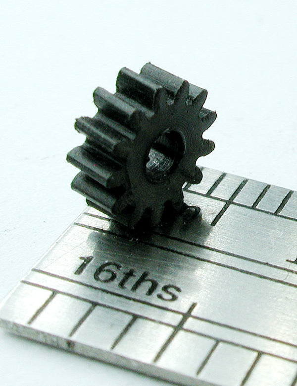 Worm Gear, 0.4mod x 13 Teeth x 0.085" Face x 2.0mm Bore, Delrin