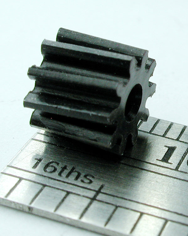 Reverse Worm Gear, 0.6mod x 10 Teeth x 0.240" Face x 2.0mm Bore, Delrin