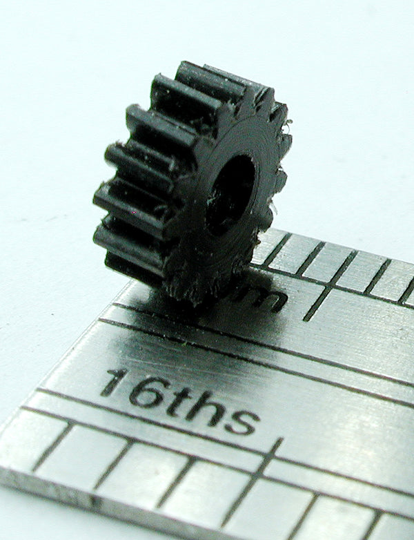 Worm Gear, 72DP x 15 Teeth x 6.1mm OD x 0.085" Face x 2.0mm Bore, Delrin