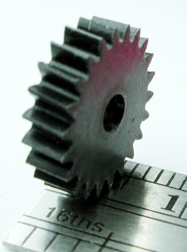 Worm Gear, 2 Lead, 0.5mod, 22 Teeth x 0.125" Face x 3/32" Bore, Delrin