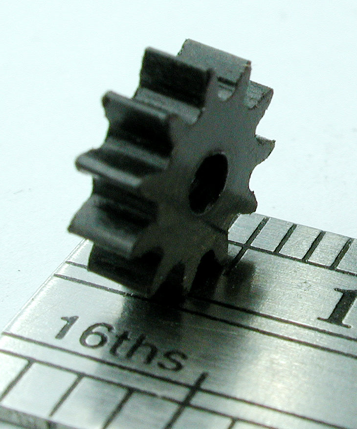 Spur Gear, 0.6mod x 11 Teeth x 0.095" Face x 2.0mm Bore, Delrin