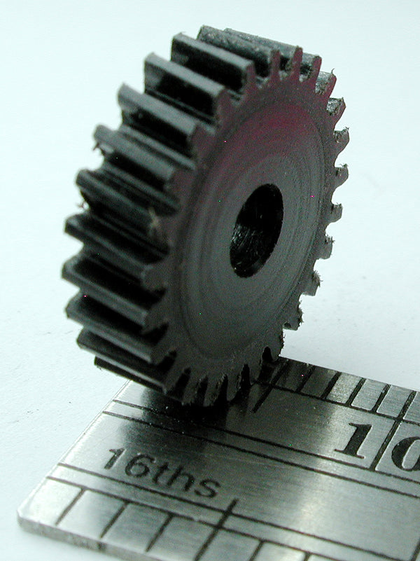 Worm Gear, 2 Lead, 0.5mod x 25 Teeth x 0.135" Face x 1/8" Bore, Delrin