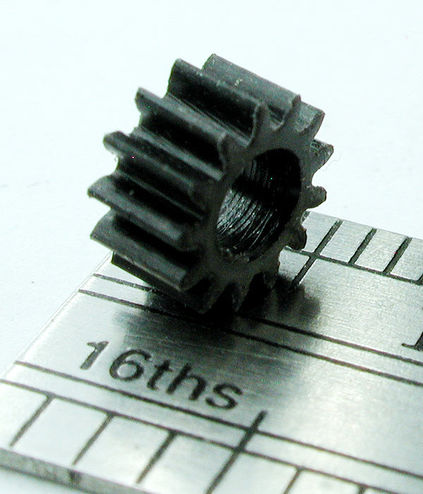 Worm Gear, 0.4mod x 13 Teeth x 6.0mm OD x 0.118" Face x 3.0mm Bore, Delrin