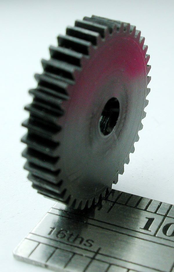 Worm Gear, 0.4mod x 40 Teeth x 16.8mm OD x 0.122" Face x 3.0mm Bore, Delrin