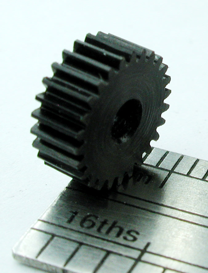 Spur Gear, 0.3mod x 26 Teeth x 8.4mm OD x 0.130" Face x 2.4mm Bore, Delrin