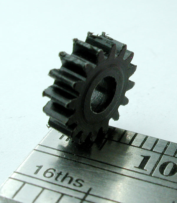 Spur Gear, 0.5mod x 16 Teeth x 8.9mm OD x 3.0mm Bore, Delrin