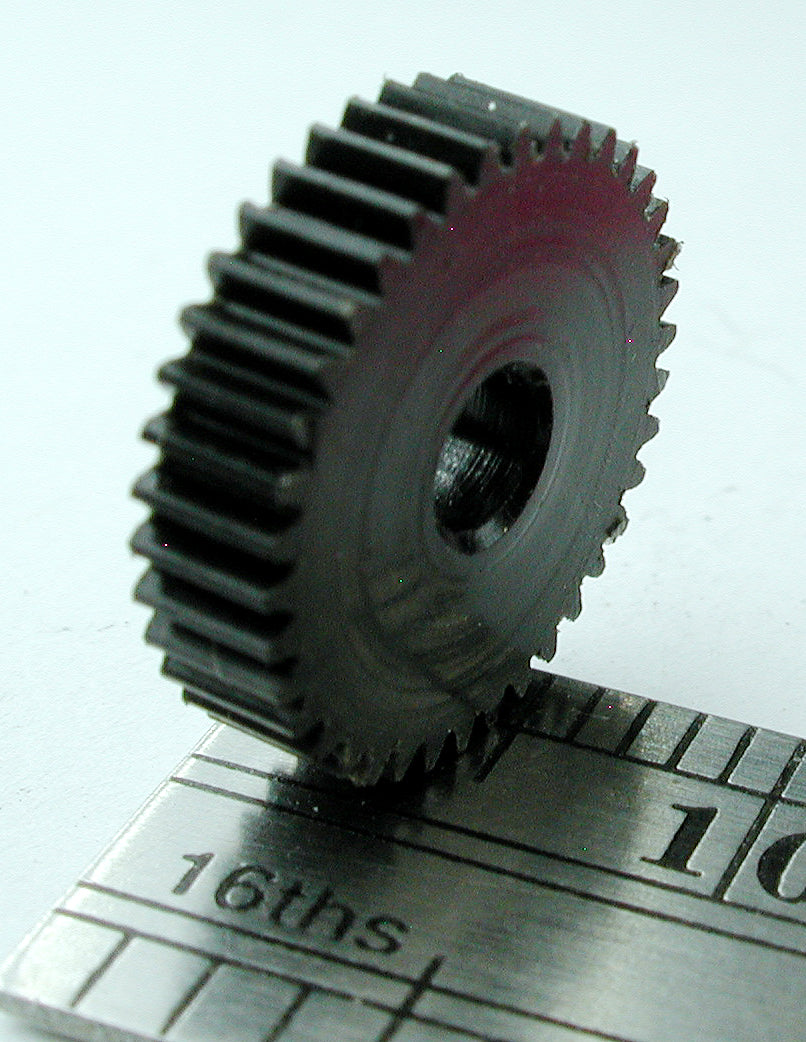 Spur Gear, 0.3mod x 38 Teeth x 11.9mm OD x 0.118" Face x 3.0mm Bore, Delrin