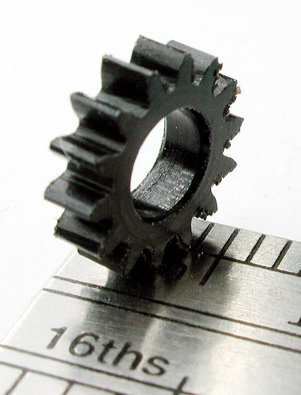 Spur Gear, 0.5mod x 14 Teeth x 8.0mm OD x 4.0mm Bore, Delrin