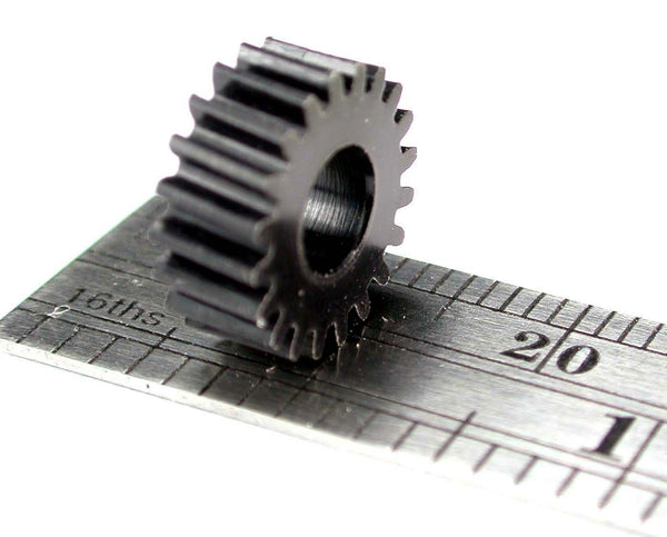 Worm Gear, 0.5mod x 20 Teeth x  8.0mm OD x 0.178" Face x 3/16" Bore, Delrin