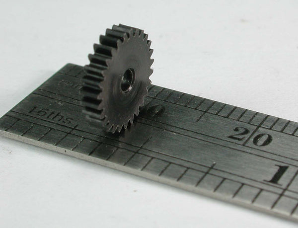 Spur Gear, 0.3mod x 27 Teeth x 8.75mm OD x 0.071" Face x 1.9mm Bore, Delrin