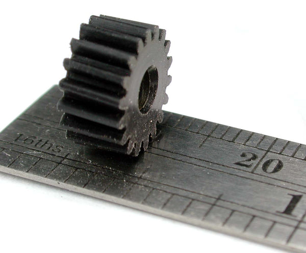 Worm Gear, 0.5mod x 18 Teeth x 9.9mm OD x 0.197" Face x 1/8" Bore, Delrin