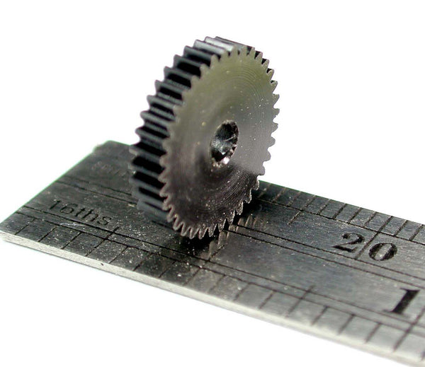 Worm Gear, 0.3mod x 36 Teeth x 11.4mm OD x 0.085" Face x 2.4mm Bore, Delrin