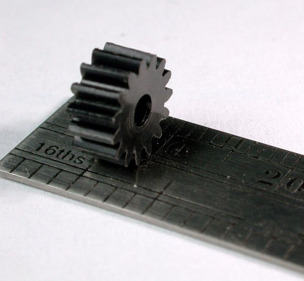 Reverse Worm Gear, 0.5mod x 15 Teeth x 8.5mm OD x 0.157" Face x 2.3mm Bore, Delrin