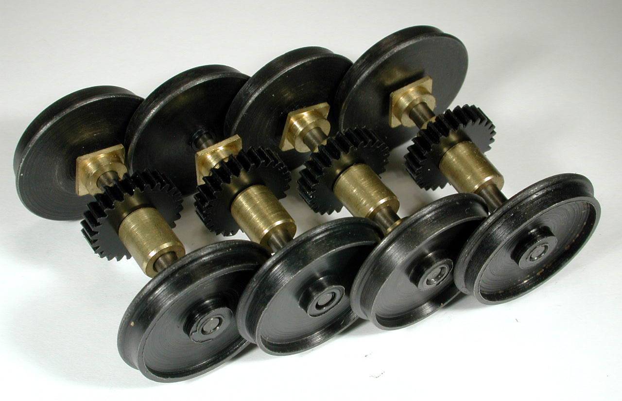 Geared Wheelset, O, 40"/145, 1/8" x 1.425" Flush Axle, Atlas SW 7/8 Upgrade Geared Wheelsets (4)