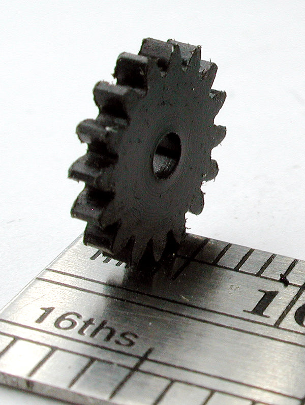 Spur Gear, 0.5mod x 16 Teeth x 8.9mm OD x 0.059" Face x 2.0mm Bore, Delrin