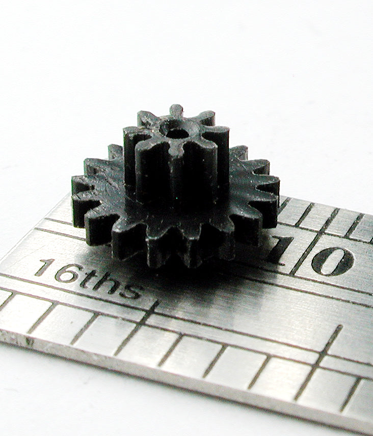 Spur/Spur Gear, Compound, 0.4mod x 8/17 Teeth x 1.0mm Bore, Delrin/Delrin