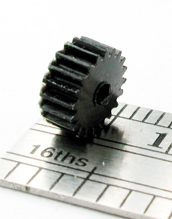 Spur Gear, 0.3mod x 20 Teeth x 6.6mm OD x 0.110" Face x 1.5mm Bore, Delrin