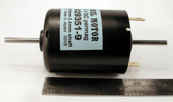 Motor, Round Can, DOUBLE shaft 2.4mm x 17mm, 12V DC, 8.5K RPM, Stall: 2.5 A