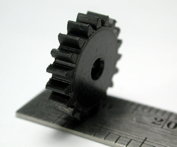 Reverse Worm Gear, 36 DP, 19 Teeth x 14.6mm OD x 3.3mm Face x 3.0mm Bore, Delrin