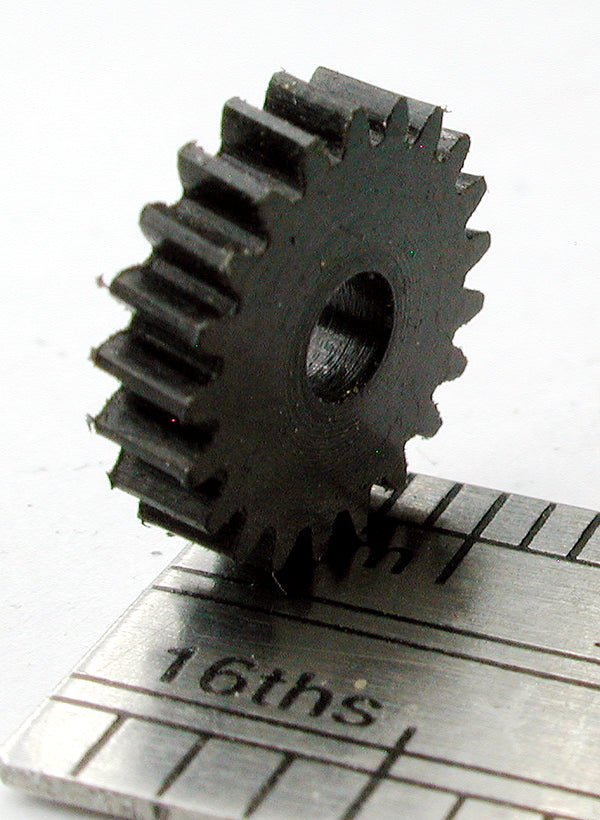 Worm Gear, 3 Lead, 0.4mod x 21 Teeth x 9.15mm OD x 2.15mm Face, 2.5mm Bore, Delrin