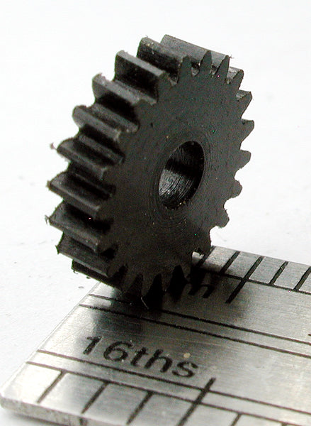 Worm Gear, 3 Lead, 0.4mod x 21 Teeth x 9.15mm OD x 2.15mm Face, 2.5mm Bore,  Delrin