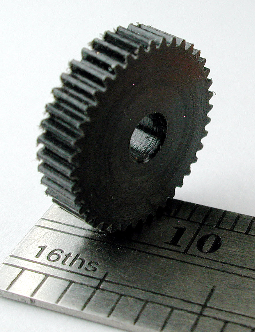 Worm Gear, 0.3mod x 40 Teeth x 12.5mm OD x 0.114" Face x 2.85mm Bore, Delrin