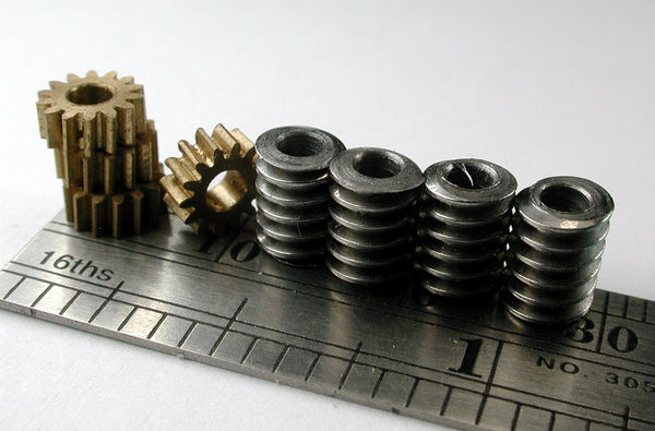 Worm Gear, 72DP x 14 Teeth x 5.7 OD x 0.091" Face x 2.4mm Bore, Brass