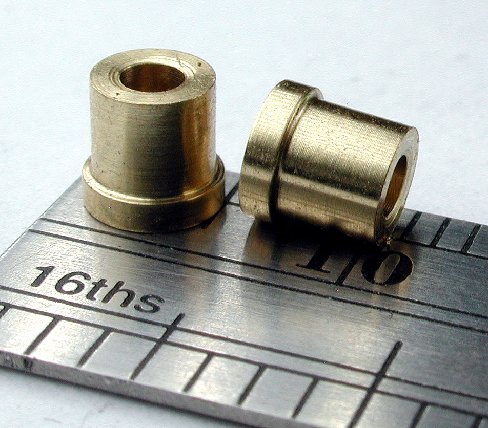 Flanged Bearing, 3.9mm OD x 2.0mm ID x 0.171" L, Brass (2/pkg)