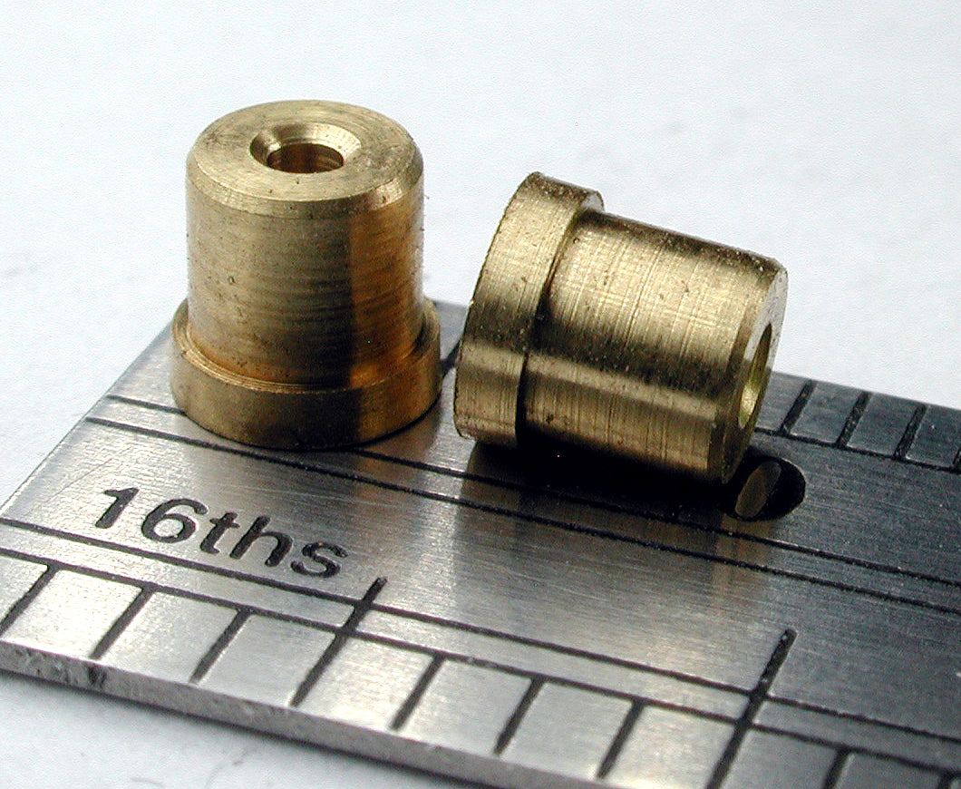 Bearing, Flanged, 1.2mm ID x 3.9mm OD, Brass (2/pkg)