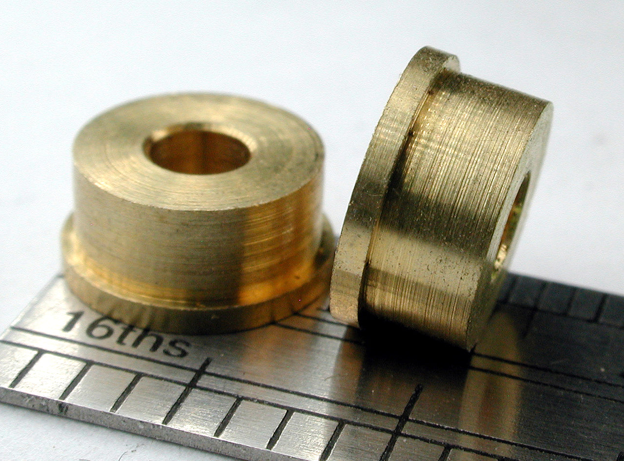 Bearing, Flanged, 1/8" ID x 0.315" OD x 0.165" L, Brass (2/pkg)