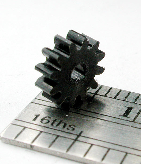 Spur Gear, 0.5mod x 12 Teeth x 7.0mm OD x 2.0mm Bore, Delrin