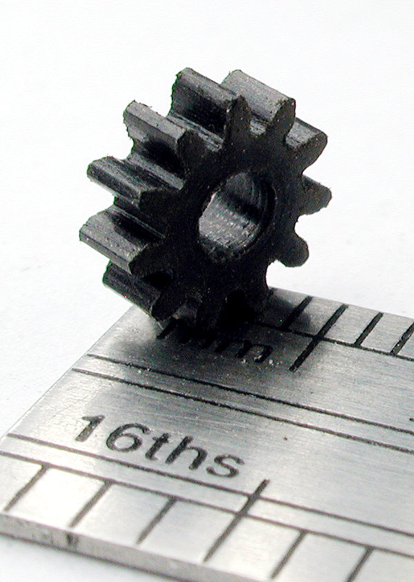 Spur Gear, 0.5mod x 11 Teeth x 6.5mm OD x 2.4mm Bore, Delrin